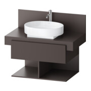 Duravit Meuble sous-lavabo Balcoon 80x57x53,4 cm, chêne brut, 1 porte, 2 tiroirs ouverts