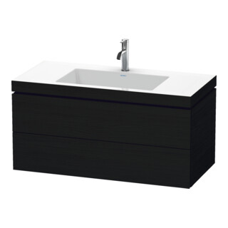 Duravit Meuble sous lavabo c-bonded L-Cube 100x48 cm, 1 HL, blanc œuf, 2 tiroirs