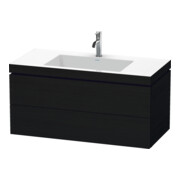 Duravit Meuble sous lavabo c-bonded L-Cube 100x48 cm, 1 HL, blanc œuf, 2 tiroirs