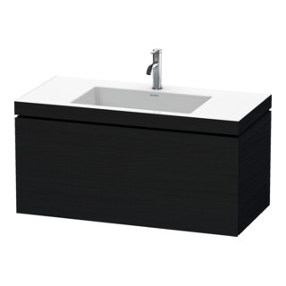 Duravit Meuble sous-lavabo c-bonded L-Cube 100x48 cm, 1 HL, chêne noir, 1 tiroir