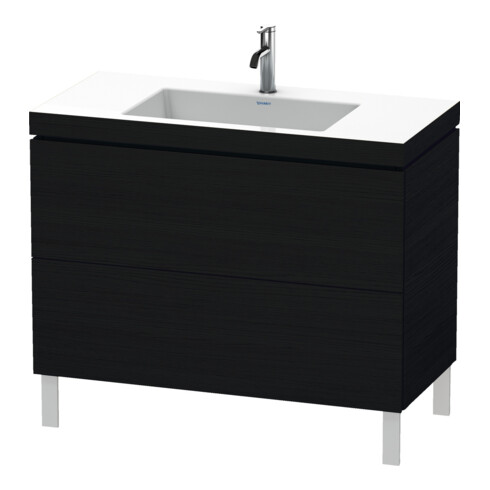 Duravit Meuble sous lavabo c-bonded L-Cube 100x48 cm, 1 HL, E s, 2 tiroirs, sur pied