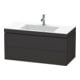 Duravit Meuble sous-lavabo c-bonded L-Cube 100x48 cm, 1 HL, gris, 2 tiroirs, suspendu-1