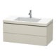 Duravit Meuble sous lavabo c-bonded L-Cube 100x48 cm, 1 HL, P mat, 2 tiroirs, suspendu-1