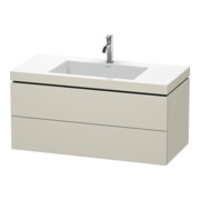 Duravit Meuble sous lavabo c-bonded L-Cube 100x48 cm, 1 HL, P mat, 2 tiroirs, suspendu-1