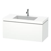 Duravit Meuble sous-lavabo c-bonded L-Cube 100x48 cm, 1 porte, blanc mat, 1 tiroir, suspendu