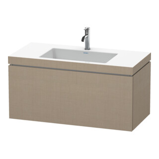 Duravit Meuble sous-lavabo c-bonded L-Cube 100x48 cm, 1 robinet, 1 tiroir, suspendu