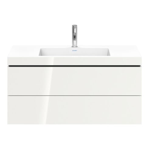Duravit Meuble sous lavabo c-bonded L-Cube 100x48 cm, 1 tiroir, blanc hgl, 2 tiroirs, suspendu