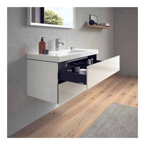 Duravit Meuble sous lavabo c-bonded L-Cube 100x48 cm, 1 tiroir, blanc hgl, 2 tiroirs, suspendu
