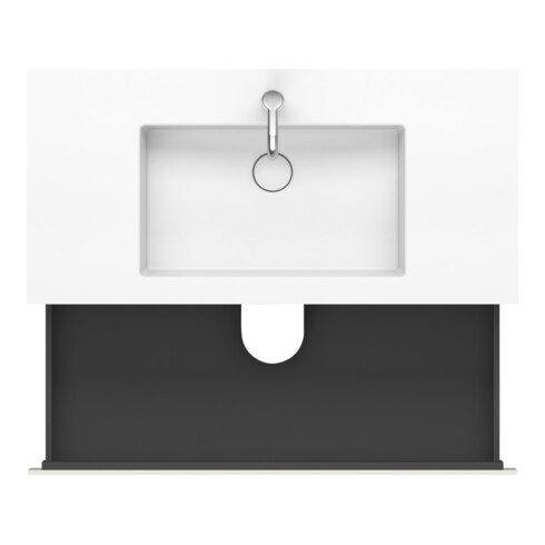 Duravit Meuble sous lavabo c-bonded L-Cube 100x48 cm, 1 tiroir, blanc hgl, 2 tiroirs, suspendu