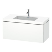 Duravit Meuble sous-lavabo c-bonded L-Cube 100x48 cm, 1 tiroir, blanc mat, 1 coulissant, suspendu