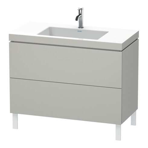Duravit Meuble sous-lavabo c-bonded L-Cube 100x48 cm, 1 tiroir, blanc mat, 2 coulisses, vertical