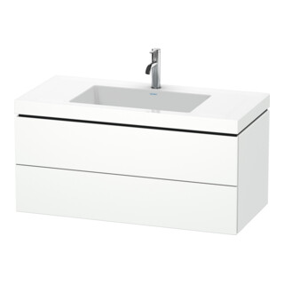 Duravit Meuble sous-lavabo c-bonded L-Cube 100x48 cm, 1 tiroir, blanc mat, 2 tiroirs, suspendu