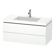 Duravit Meuble sous-lavabo c-bonded L-Cube 100x48 cm, 1 tiroir, blanc mat, 2 tiroirs, suspendu