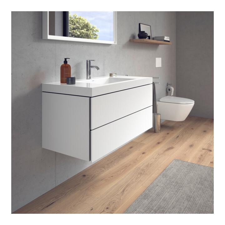 Duravit Meuble sous-lavabo c-bonded L-Cube 100x48 cm, 1 tiroir, blanc mat, 2 tiroirs, suspendu