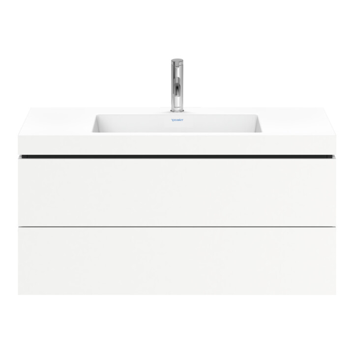 Duravit Meuble sous-lavabo c-bonded L-Cube 100x48 cm, 1 tiroir, blanc mat, 2 tiroirs, suspendu