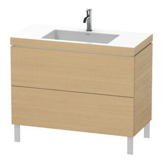 Duravit Meuble sous lavabo c-bonded L-Cube 100x48 cm, 1 tiroir, E N, 2 coulissants, sur pied