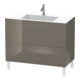 Duravit Meuble sous-lavabo c-bonded L-Cube 100x48 cm, 1 tiroir, finition haute brillance, 2 tiroirs, debout-1