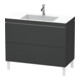 Duravit Meuble sous-lavabo c-bonded L-Cube 100x48 cm, 1 tiroir, graph ma, 2 coulisses, debout-1