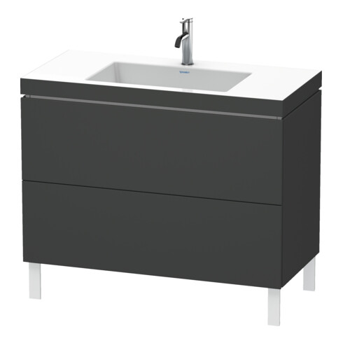 Duravit Meuble sous-lavabo c-bonded L-Cube 100x48 cm, 1 tiroir, graph ma, 2 coulisses, debout