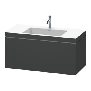 Duravit Meuble sous-lavabo c-bonded L-Cube 100x48 cm, 1 tiroir, graphite mat, suspendu