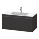 Duravit Meuble sous lavabo c-bonded L-Cube 100x48 cm, 1 tiroir, gris mat, suspendu-1