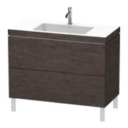 Duravit Meuble sous-lavabo c-bonded L-Cube 100x48 cm, 1 tiroir HL, E d geb., 2 tiroirs, deb.-1