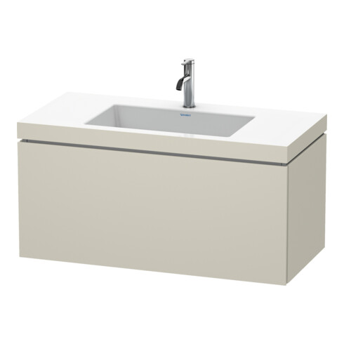 Duravit Meuble sous-lavabo c-bonded L-Cube 100x48 cm, 1 tiroir, Tau mat, suspendu