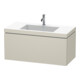 Duravit Meuble sous-lavabo c-bonded L-Cube 100x48 cm, 1 tiroir, Taupe, 1 coulissant, suspendu-1
