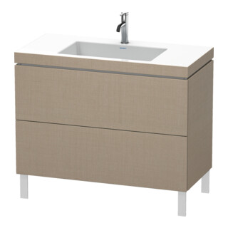 Duravit Meuble sous lavabo c-bonded L-Cube 100x48 cm, 1 trou, 2 tiroirs, deb.