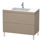 Duravit Meuble sous lavabo c-bonded L-Cube 100x48 cm, 1 trou, 2 tiroirs, deb.