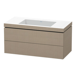 Duravit Meuble sous-lavabo c-bonded L-Cube 100x48 cm, sans robinet, 2 tiroirs, suspendu