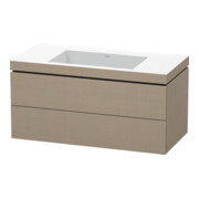 Duravit Meuble sous-lavabo c-bonded L-Cube 100x48 cm, sans robinet, 2 tiroirs, suspendu