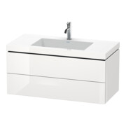 Duravit Meuble sous-lavabo c-bonded L-Cube 100x48 cm, sans robinet, 2 tiroirs, suspendu-2