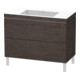 Duravit Meuble sous lavabo c-bonded L-Cube 100x48 cm, sans trop-plein, 2 tiroirs, debout-1