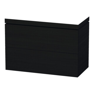 Duravit Meuble sous lavabo c-bonded L-Cube 100x48 cm, sans trop-plein, 2 tiroirs, sur pied