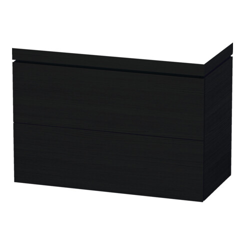 Duravit Meuble sous lavabo c-bonded L-Cube 100x48 cm, sans trop-plein, 2 tiroirs, sur pied