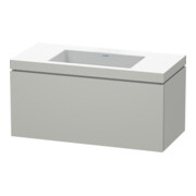 Duravit Meuble sous lavabo c-bonded L-Cube 100x48 cm, sans trop-plein, blanc mat, 1 tiroir, suspendu