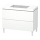 Duravit Meuble sous-lavabo c-bonded L-Cube 100x48 cm, sans trop-plein, blanc mat, 2 tiroirs, vertical-1