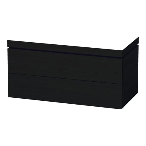 Duravit Meuble sous lavabo c-bonded L-Cube 100x48 cm, sans trop-plein, blanc œuf, 2 tiroirs