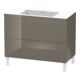 Duravit Meuble sous-lavabo c-bonded L-Cube 100x48 cm, sans trop-plein, gris brillant, 2 tiroirs, vertical-1