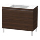 Duravit Meuble sous-lavabo c-bonded L-Cube 100x48 cm, sans trop-plein, N brossé, 2 tiroirs, debout-1
