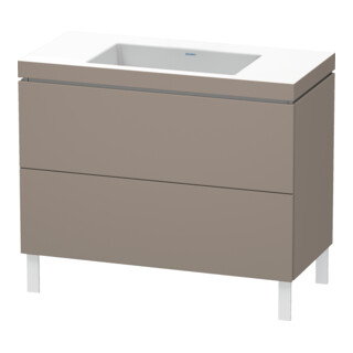 Duravit Meuble sous-lavabo c-bonded L-Cube 100x48 cm, sans trou, bas, 2 tiroirs, debout