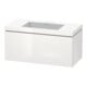 Duravit Meuble sous-lavabo c-bonded L-Cube 100x48 cm, sans trou, blanc brillant, 1 tiroir, suspendu-1