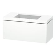 Duravit Meuble sous-lavabo c-bonded L-Cube 100x48 cm, sans trou, blanc mat, 1 tiroir, suspendu