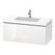 Duravit Meuble sous-lavabo c-bonded L-Cube 100x48 cm, sans trou, blanc mat, 1 tiroir, suspendu