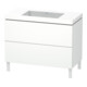 Duravit Meuble sous-lavabo c-bonded L-Cube 100x48 cm, sans trou, blanc mat, 2 tiroirs, posé-1