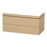 Duravit Meuble sous-lavabo c-bonded L-Cube 100x48 cm, sans trou robinet, chêne naturel, 2 tiroirs