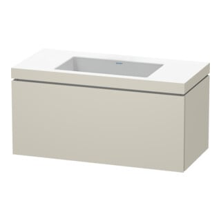Duravit Meuble sous-lavabo c-bonded L-Cube 100x48 cm, Taupe mat, 1 tiroir, suspendu