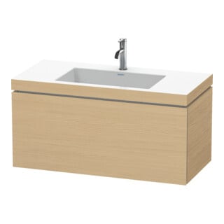 Duravit Meuble sous-lavabo c-bonded L-Cube 100x48cm, 1 HL, chêne naturel, 1 tiroir