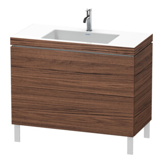 Duravit Meuble sous lavabo c-bonded L-Cube 100x48cm, 1 tiroir, N foncé, 2 tiroirs, debout